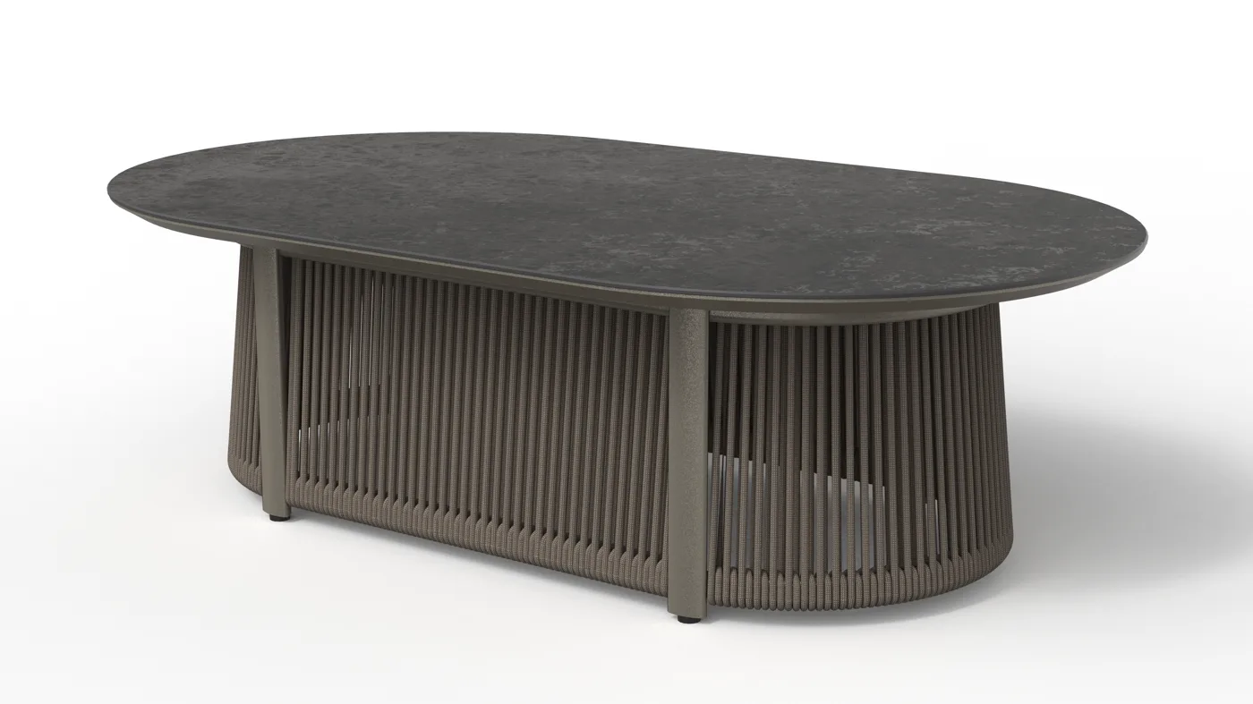 Balud coffee table (fluted pedestal, oval/round)