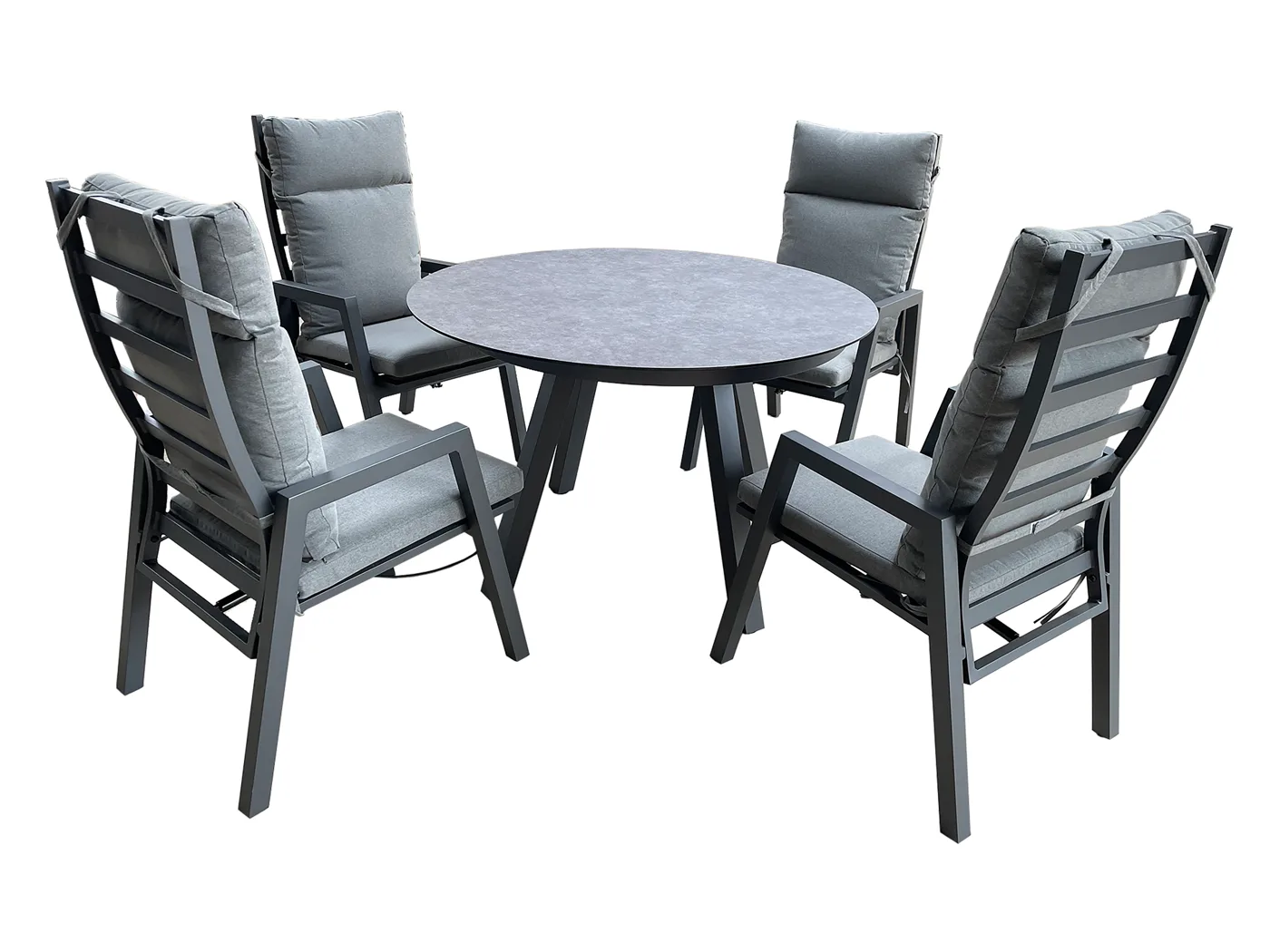 Dagat dining set 6-seat (charcoal)