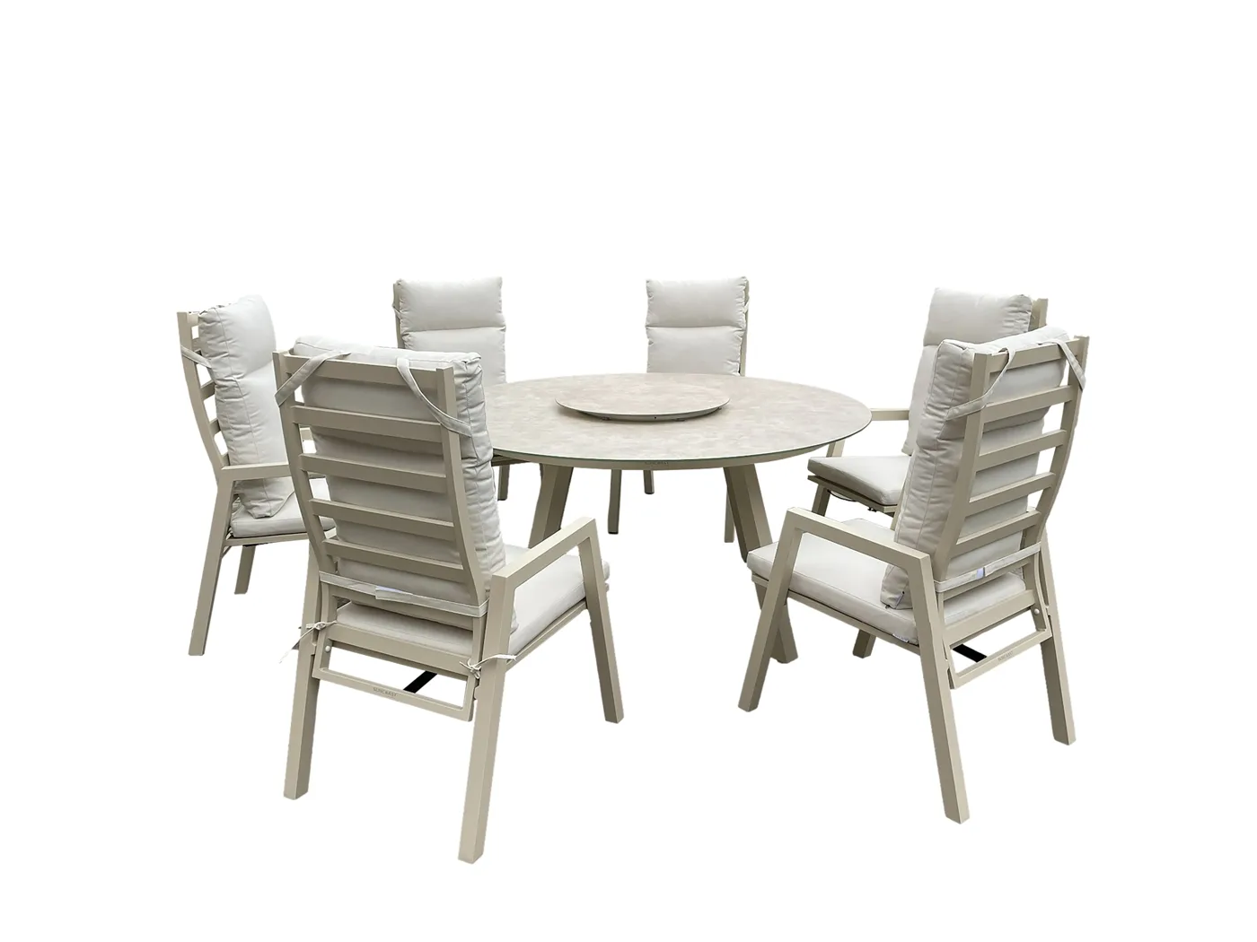 Dagat dining set 6-seat (off-white)