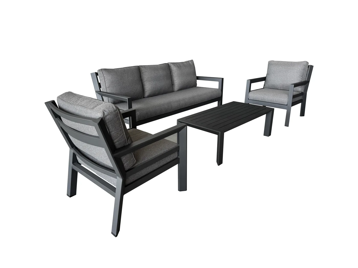 Gabii seating set (sofa + armchairs + table, studio)