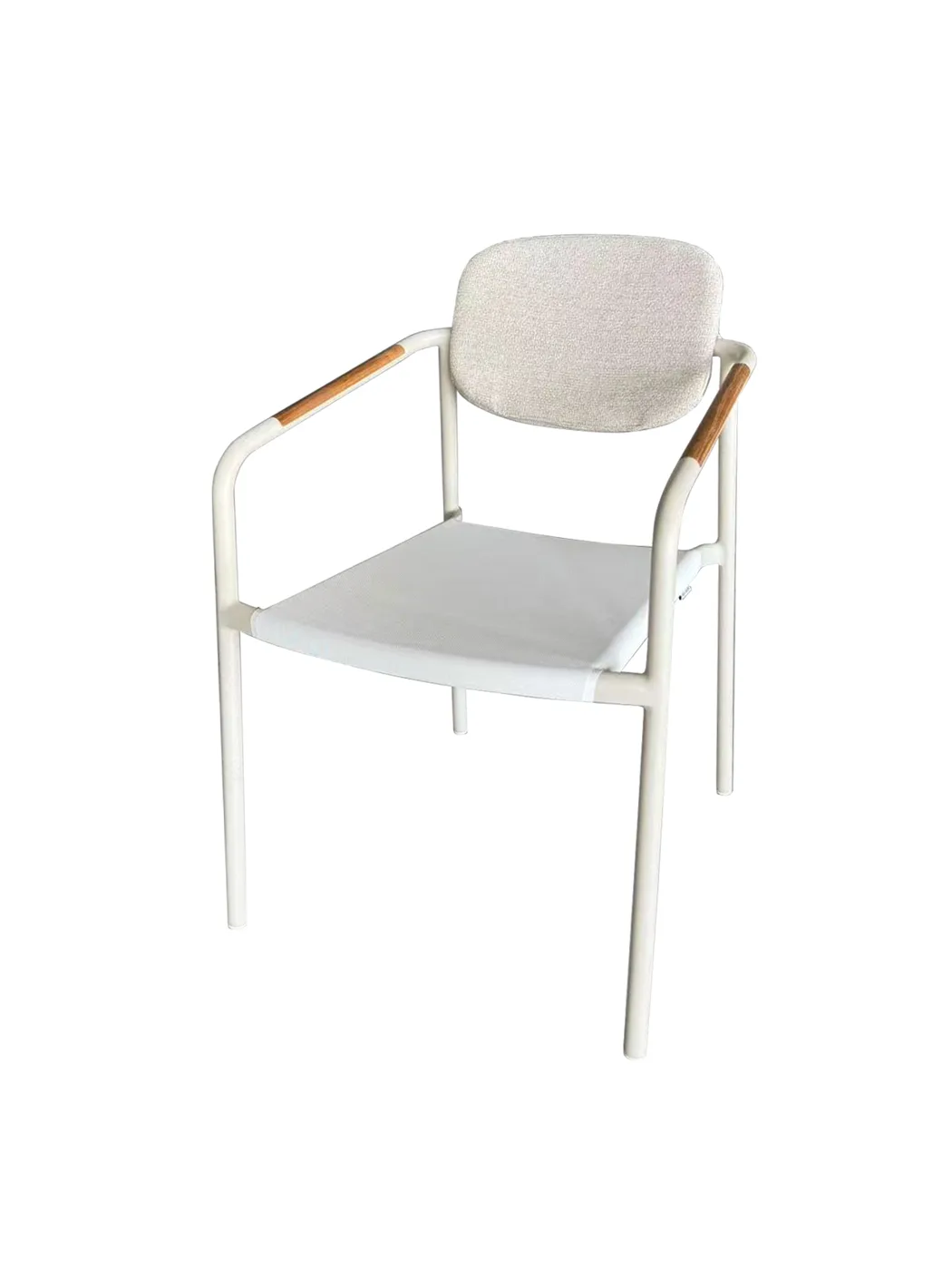 Hangin dining armchair (teak arm accent)