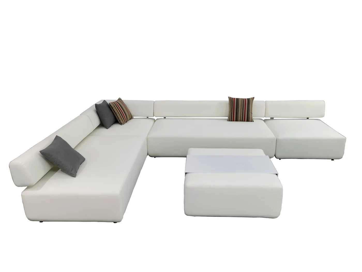 Pahulay L-shape sectional (white/cream)