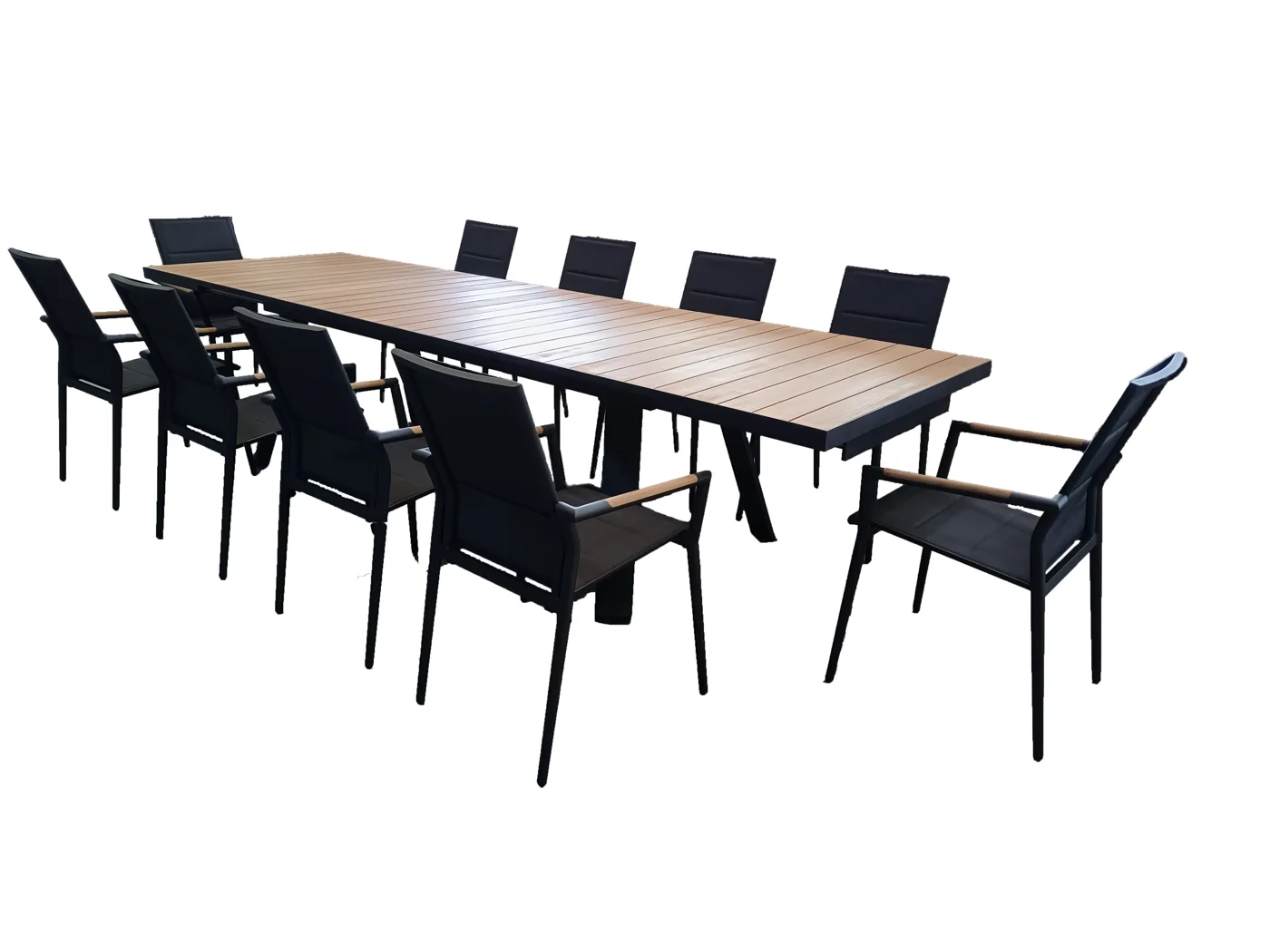 Salo dining set - assembled (table + 10 chairs)