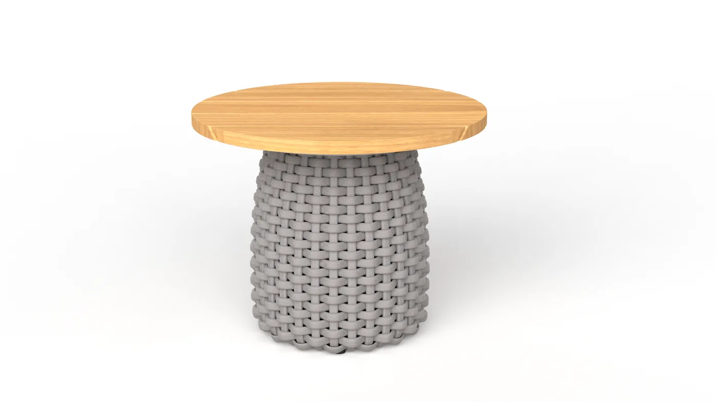 Sanga side table (round, pedestal)
