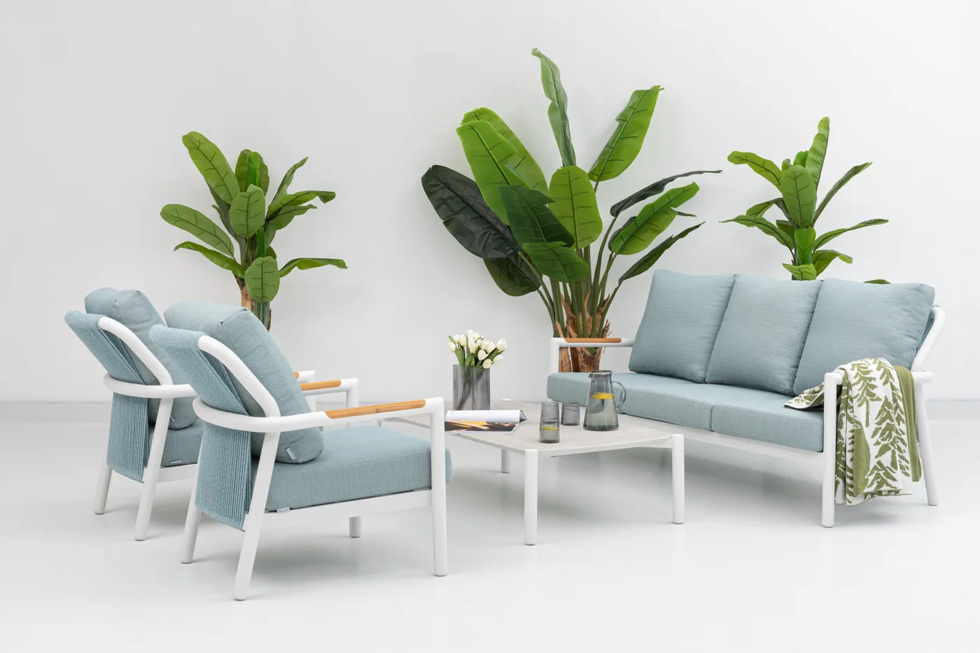 Tubig lounge set (sofa + 2 armchairs + table, complete)