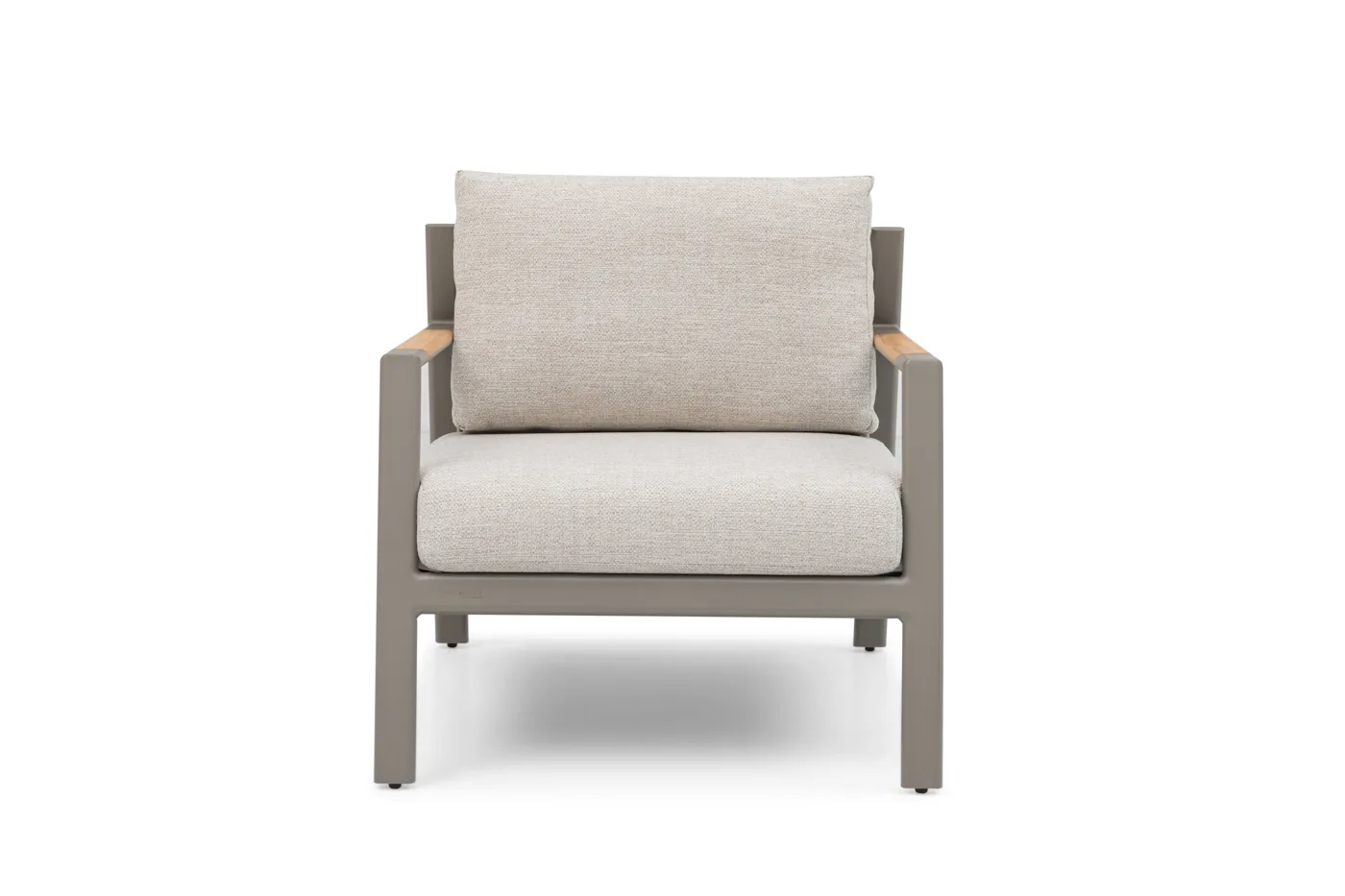Yuta single-seat module (teak arm / rope panel)